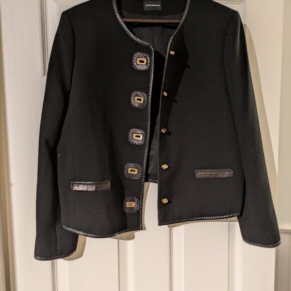 Club Monoco Black Jacket with Leather Trim - Picture 3 of 5